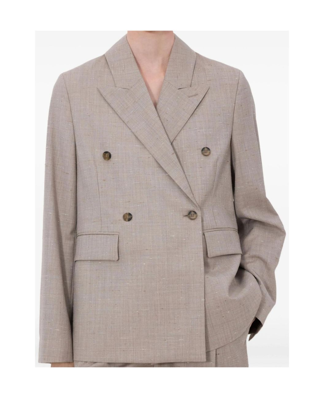 Loulou de Saison Gray Norma Double-Breasted Blazer