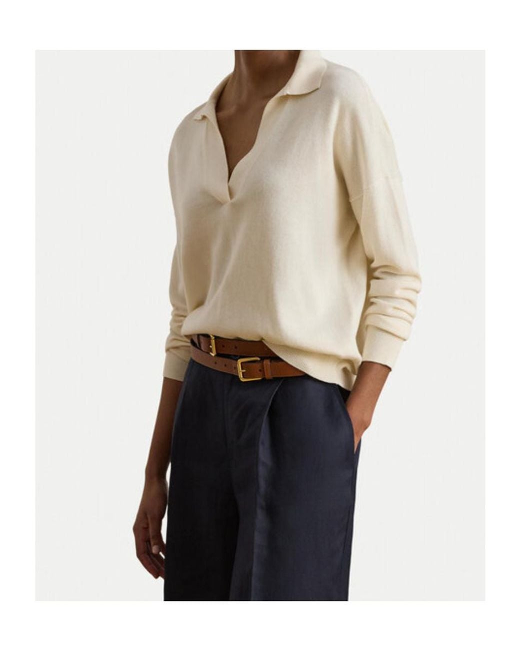 Ralph Lauren White Lauren Polo Jumper