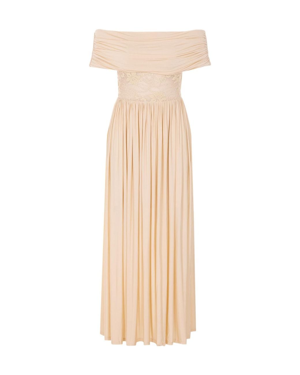 Zimmermann Natural Off-Shoulder Laced Midi Dress
