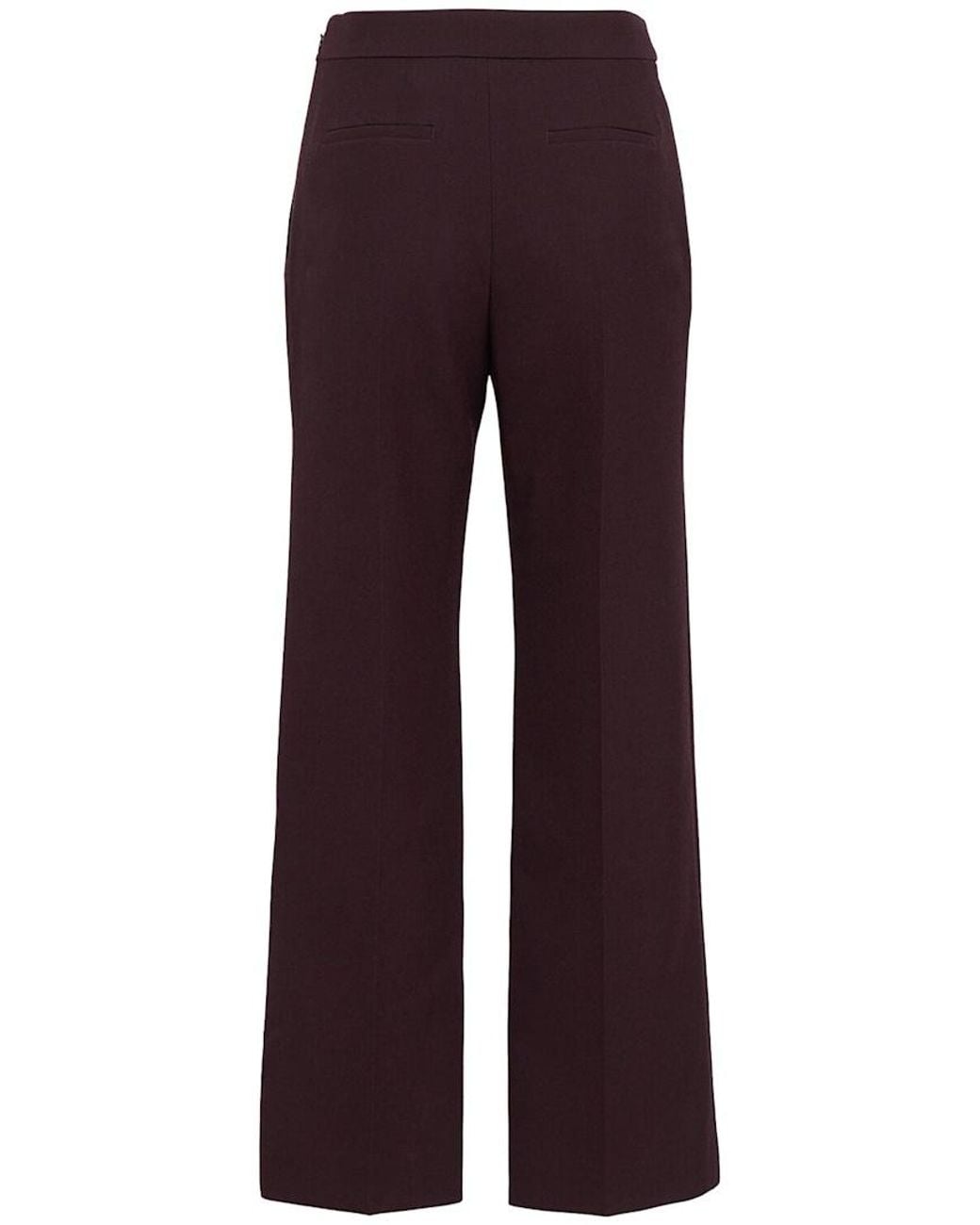 Chloé Purple Wool Crepe Straight Pants