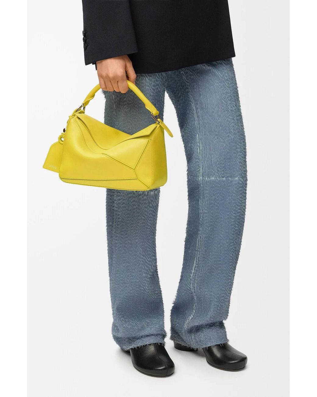 Loewe Yellow Small Featherlight Puzzle Bag