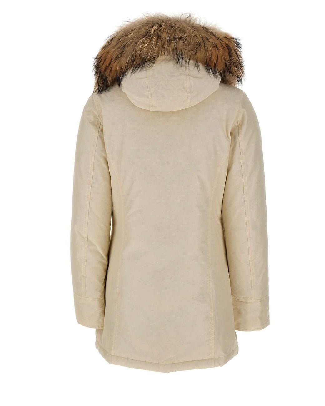 Woolrich Natural Arctic Raccoon Hooded Parka Coat