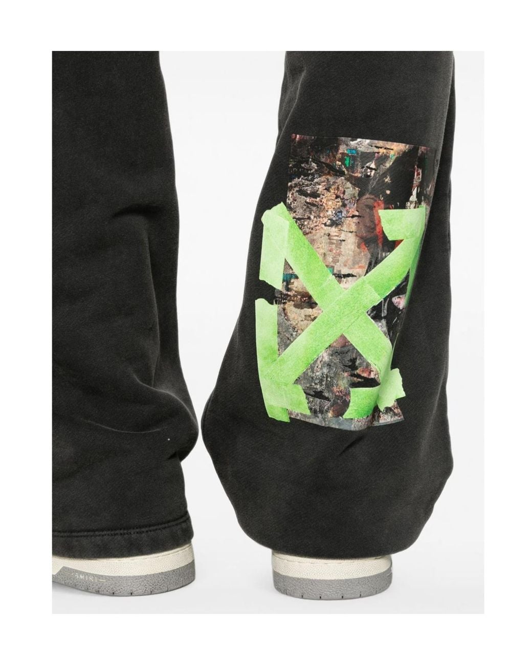 Off-White c/o Virgil Abloh Black Drawstring Straight Leg Pants for men