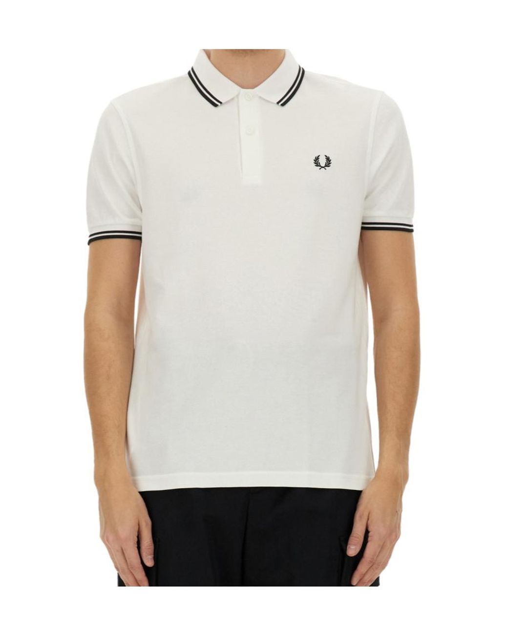 Comme des Garçons White Short-Sleeved Polo Shirt for men