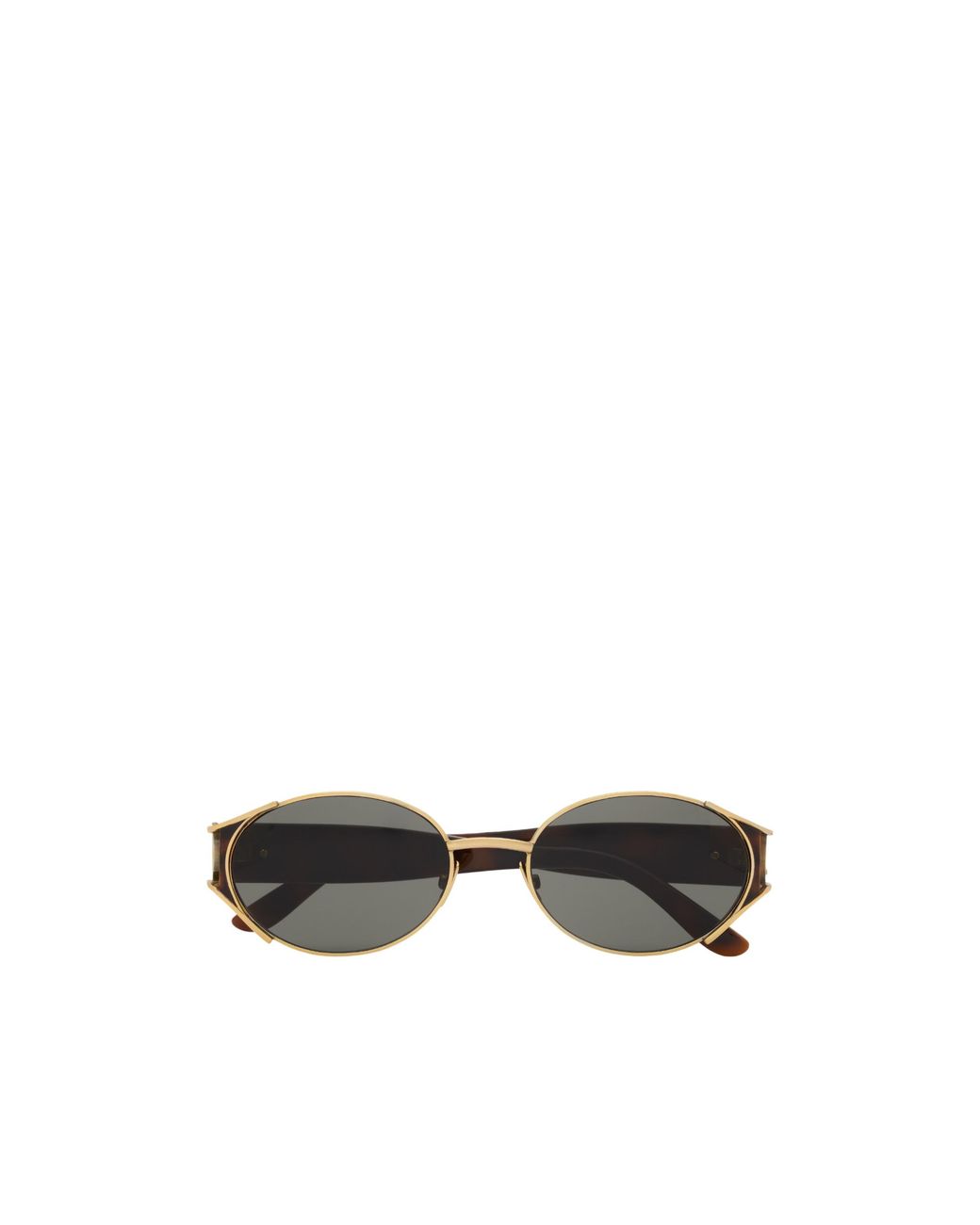 Saint Laurent White Eyewear Oval Frame Sunglasses