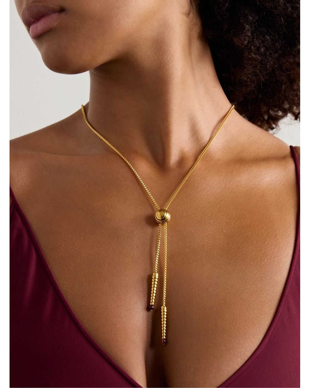 Jacques Marie Mage Metallic Tiger's Eye Stone Necklace