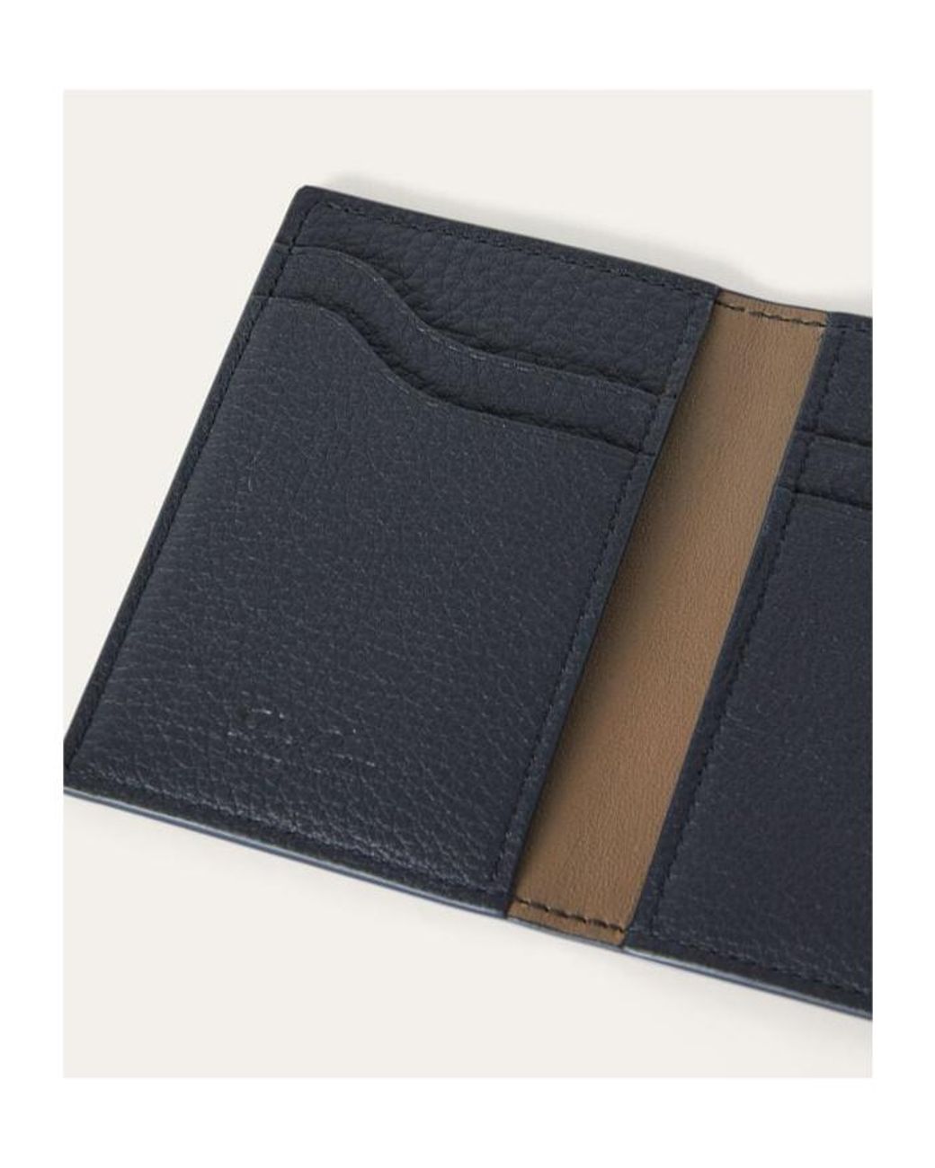 Loro Piana Blue Extra Double Fold Card Bag for men