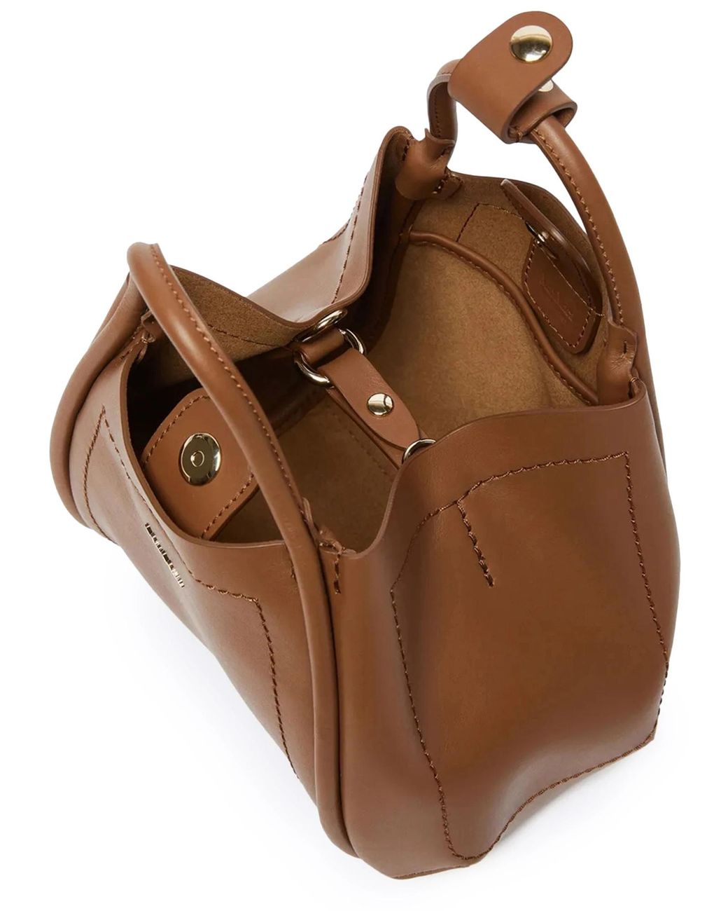 Max Mara Brown Logo Shoulder Bag