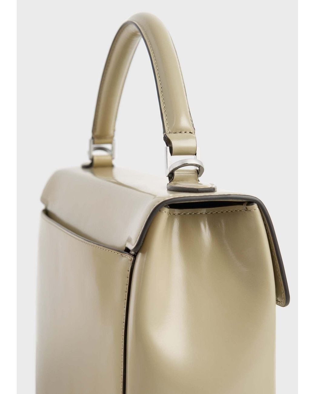Totême Metallic Totême Box Top Handle Shoulder Bag