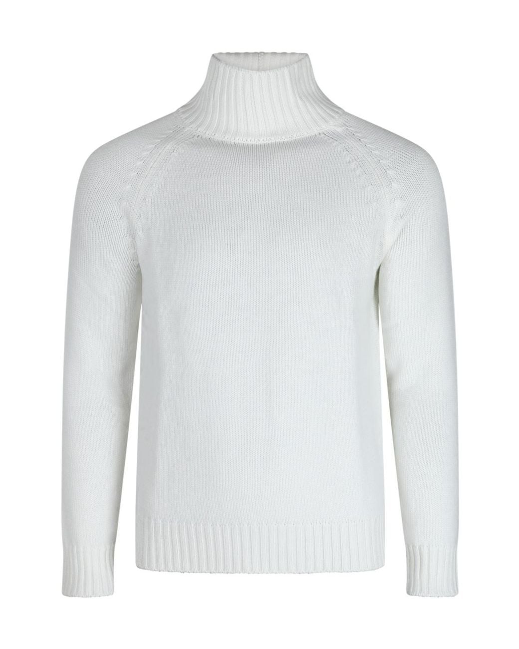 Eleventy White High-Neck Knitted Jumper for men
