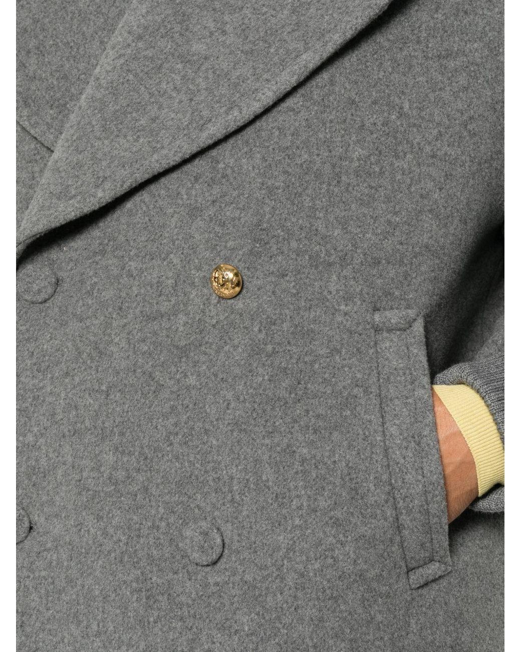 Moschino Gray Long-Sleeve Casual Jacket for men