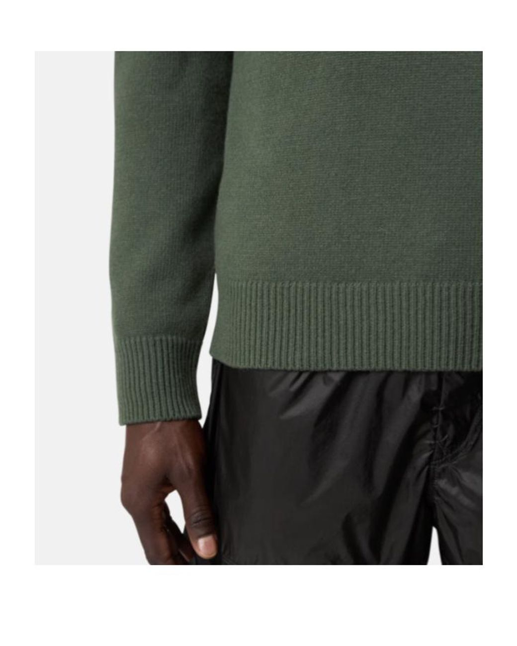 Stone Island Green Logo Patch Crewneck Jumper for men