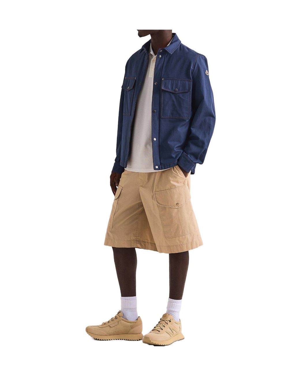 Moncler Blue Layer Designed Overshirt for men