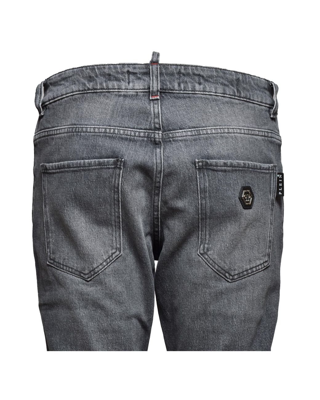 Philipp Plein Gray Mid-Rise Skinny Jeans for men
