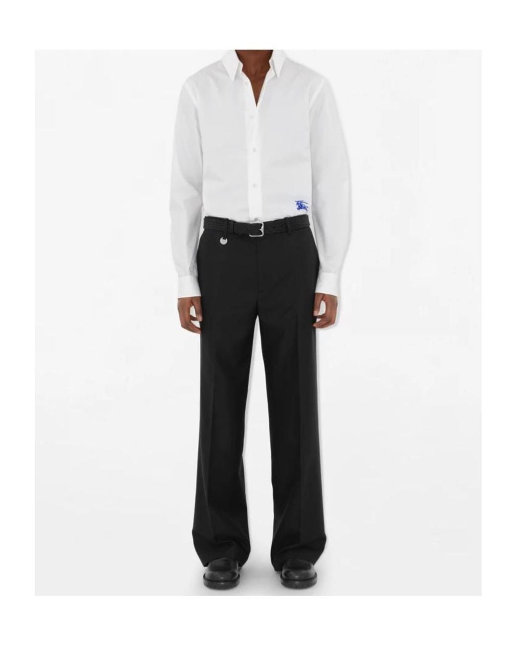 Burberry White Long Sleeved Formal Shirt for men
