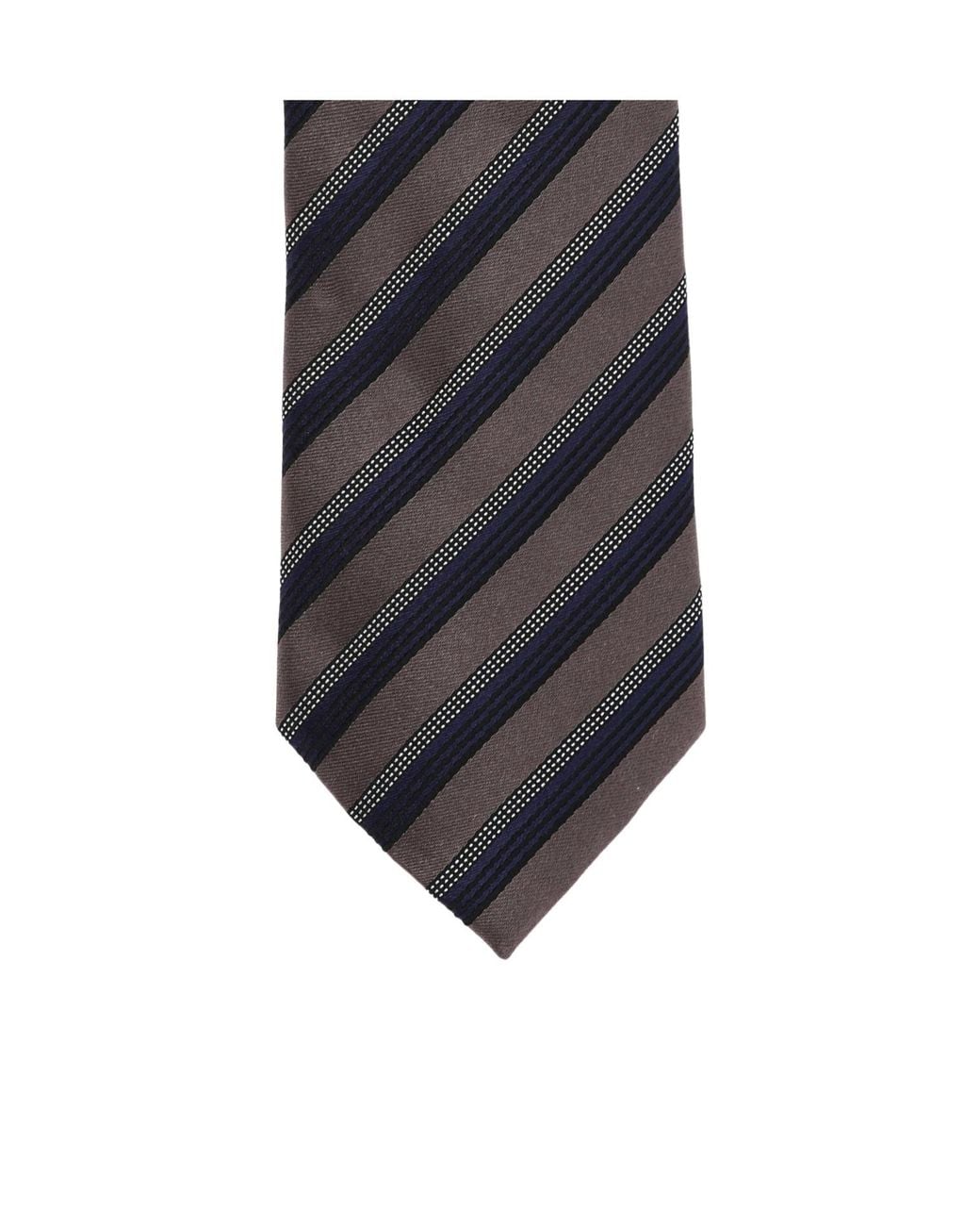 Zegna Black Striped Tie for men