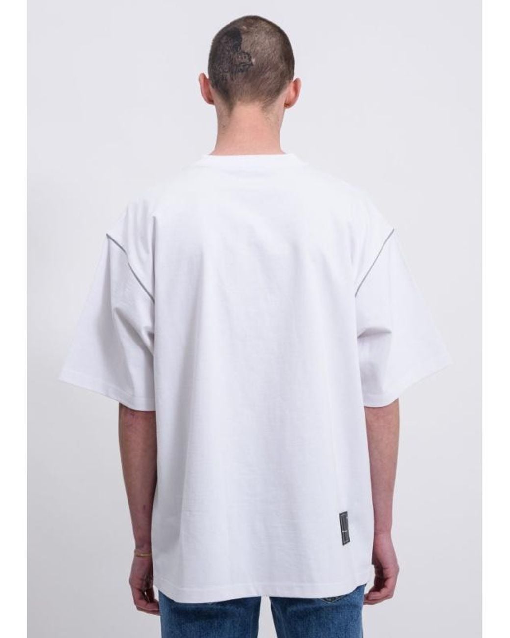 we11done White Logo Printed T-Shirt for men