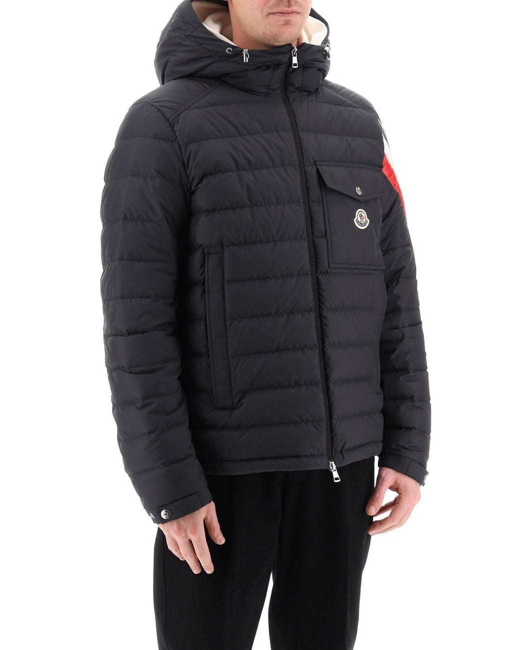 Moncler Black Berard Zip-Up Short Padded Jacket for men