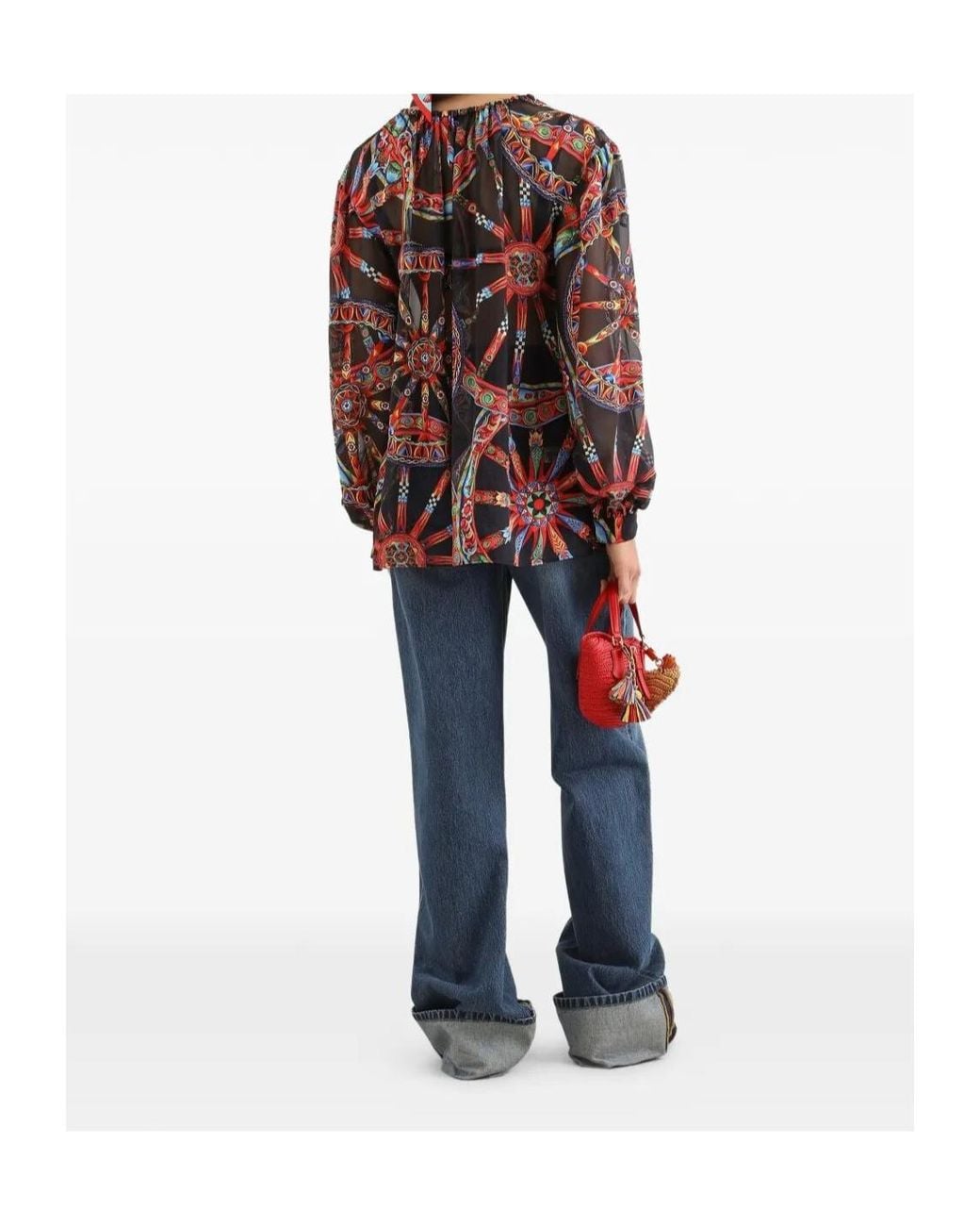 Dolce & Gabbana Blue Turn-Up Hem Jeans