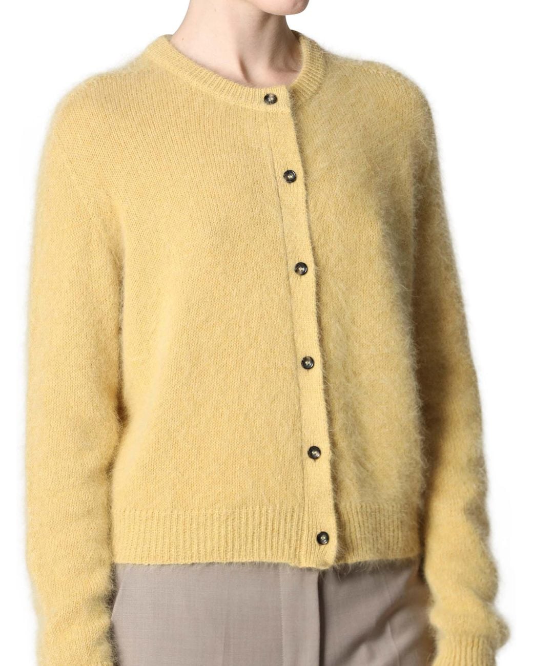 Roberto Collina Yellow Buttoned Knitted Cardigan
