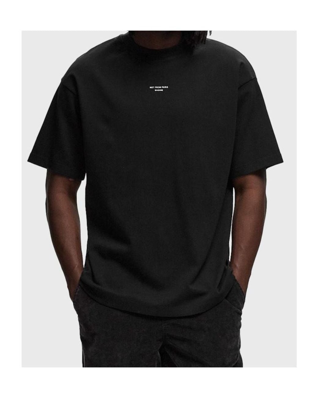 Drole de Monsieur Black Drôle De Monsieur Slogan Print T-Shirt for men