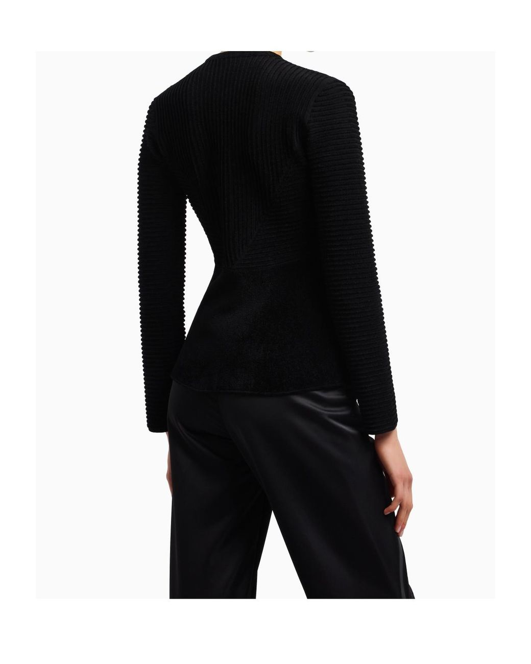 Emporio Armani Black Ottoman Chenille Jacket
