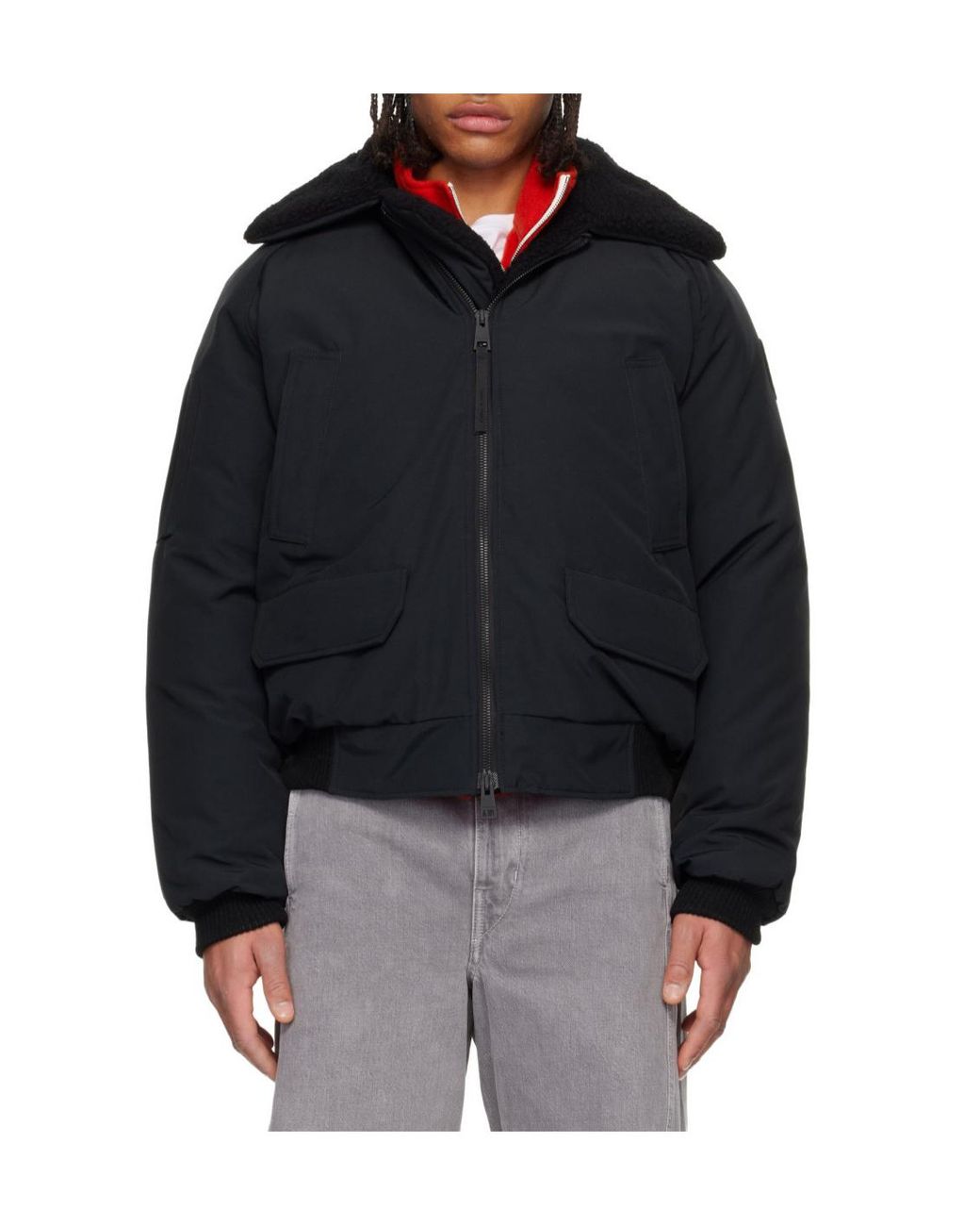 Canada Goose Black Chilliwack Aviator Bomber Jacket for men
