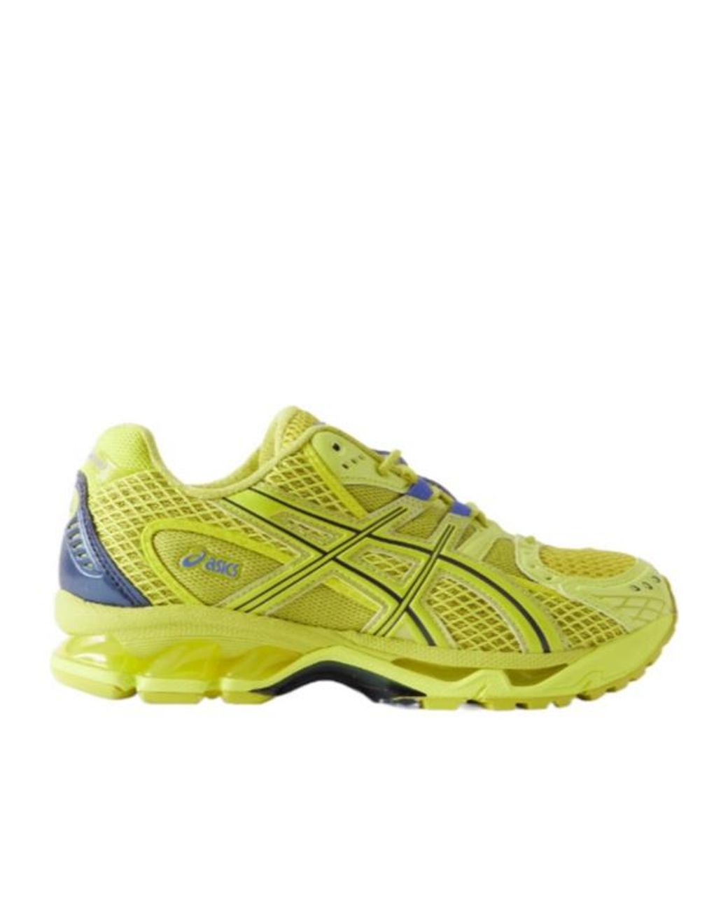 Asics Yellow Rubber-Trimmed Mesh Sneakers