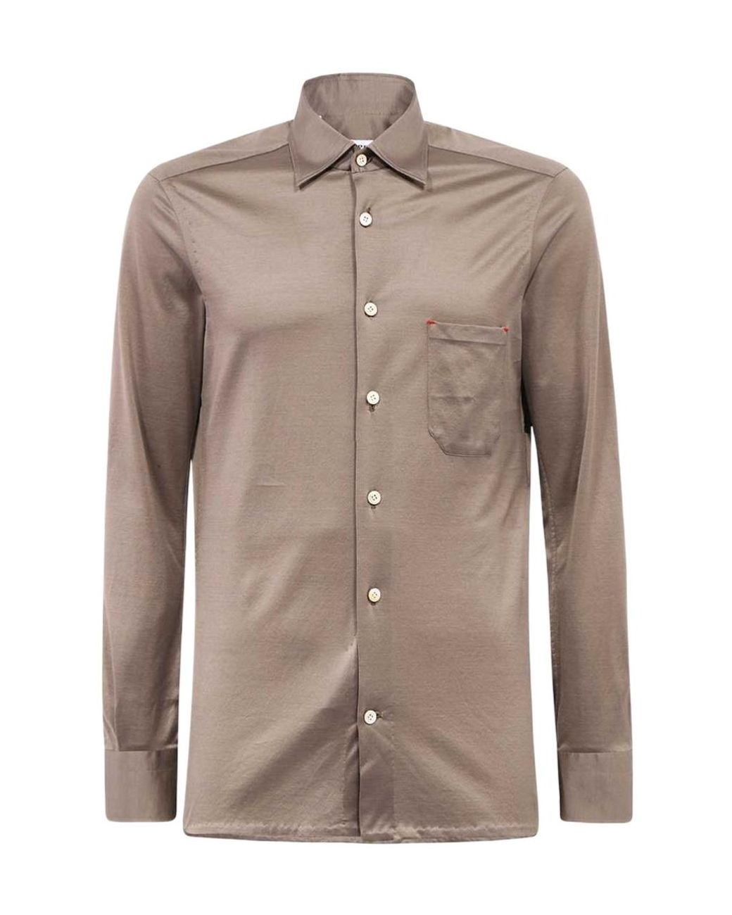 Kiton Brown Long-Sleeved Shirt for men