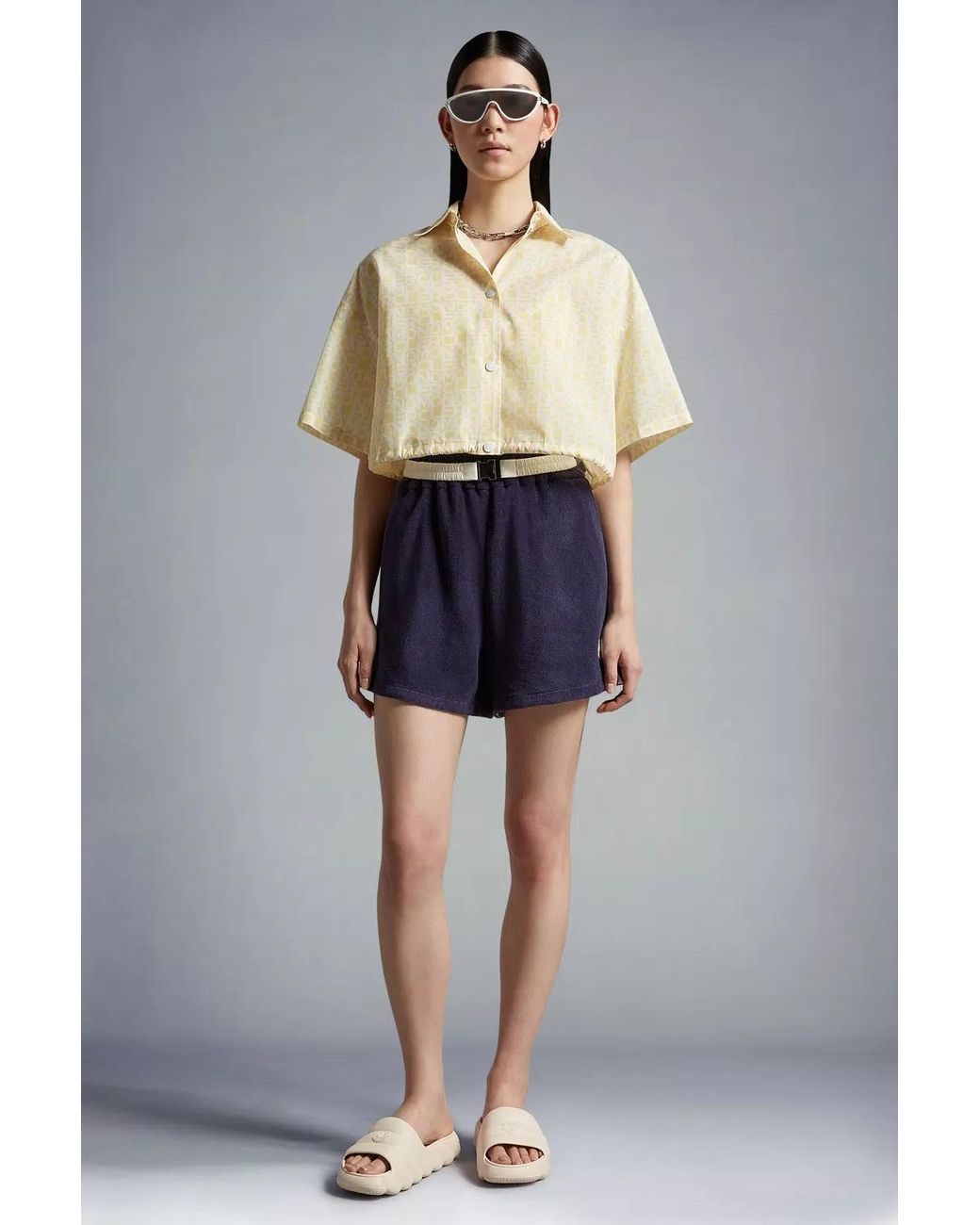Moncler Blue Terrycloth Shorts