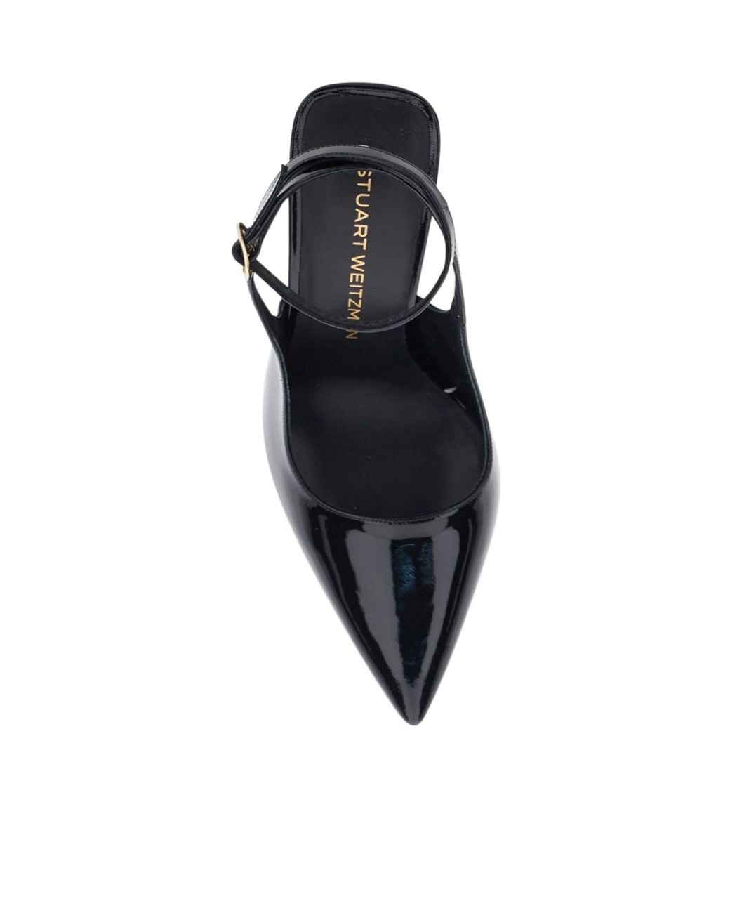 Stuart Weitzman Black Pointed-Toe High-Heeled Sandals