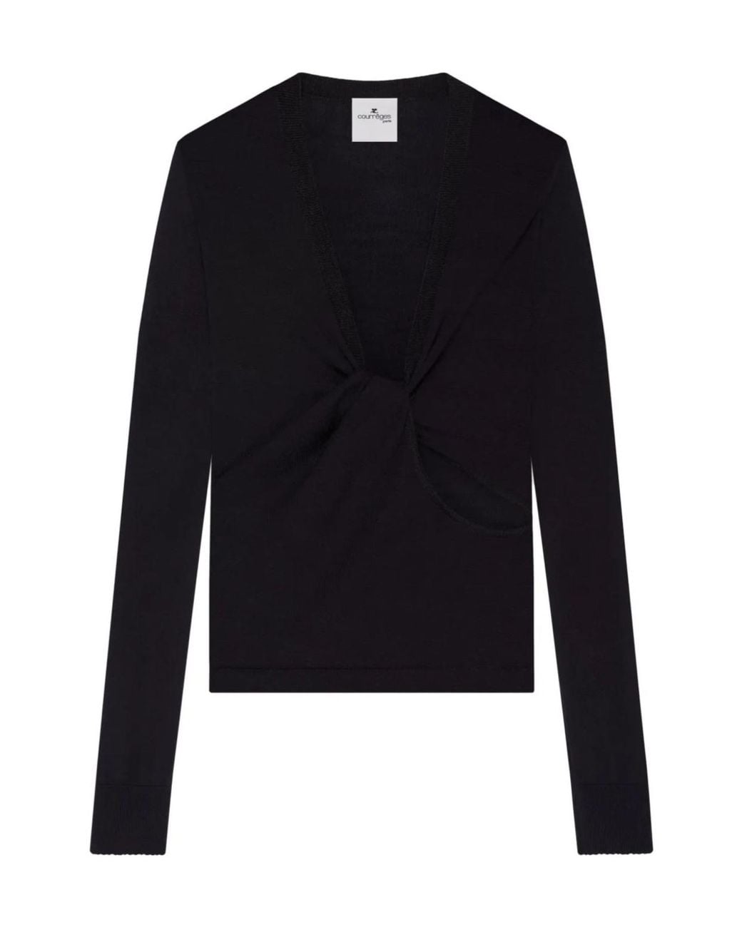 Courreges Blue Twist-Detailing Shirt