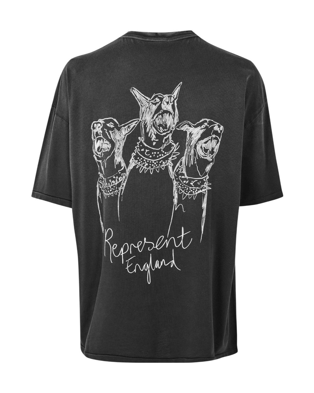 Represent Black Oversized T-Shirt for men