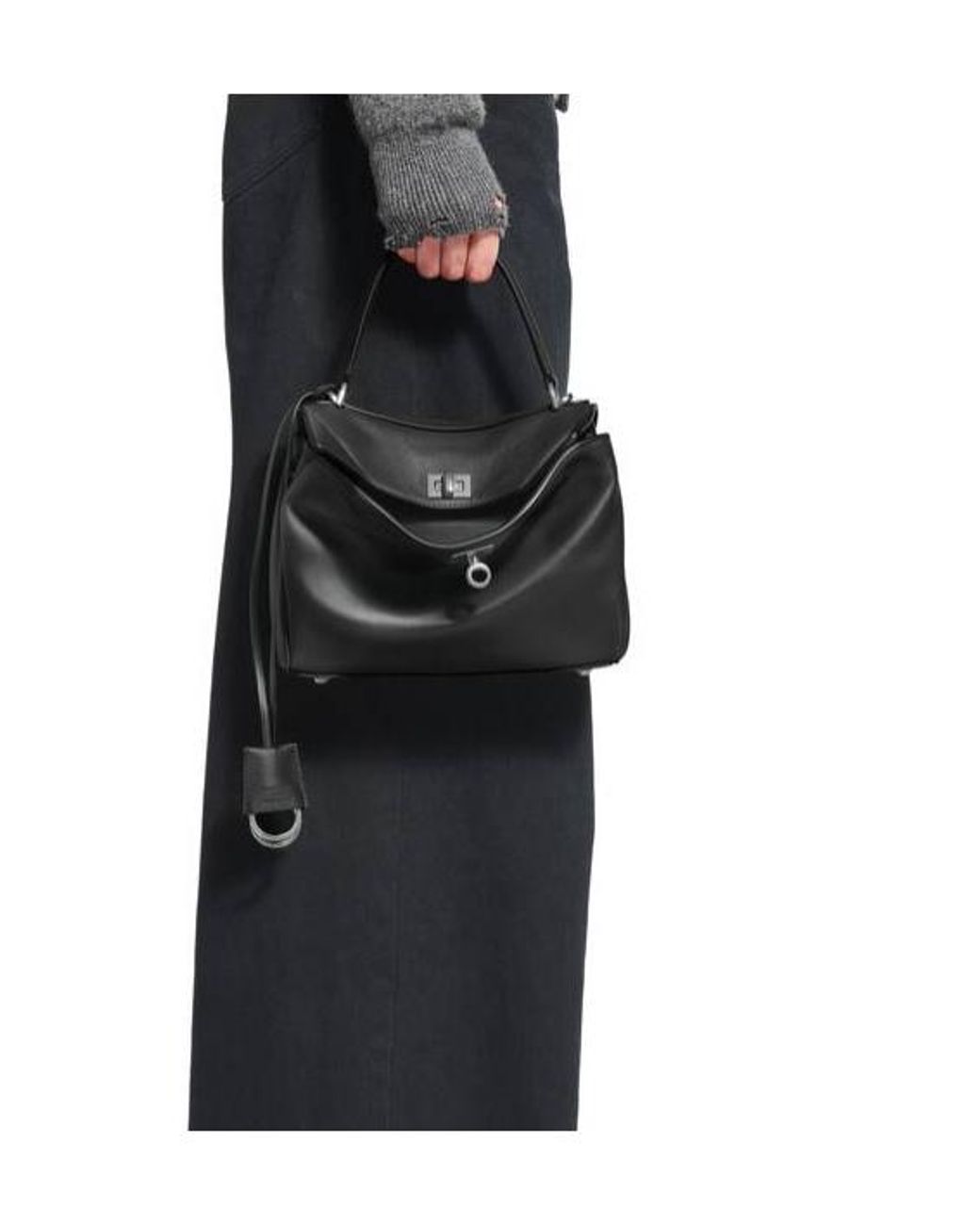 Balenciaga Black Rodeo Top Handle Handbag