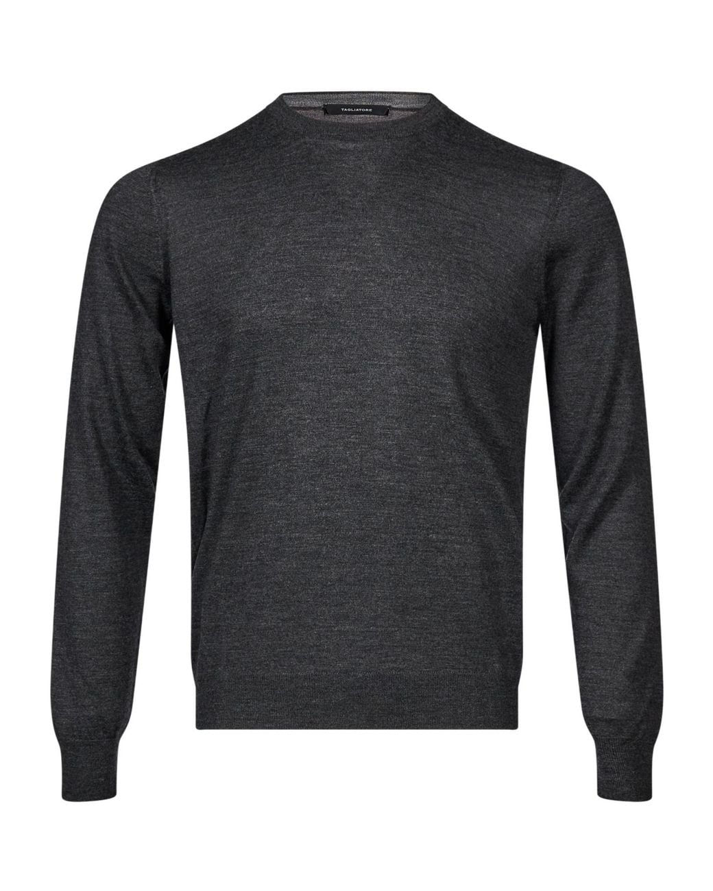 Tagliatore Black Long-Sleeved Sweater for men