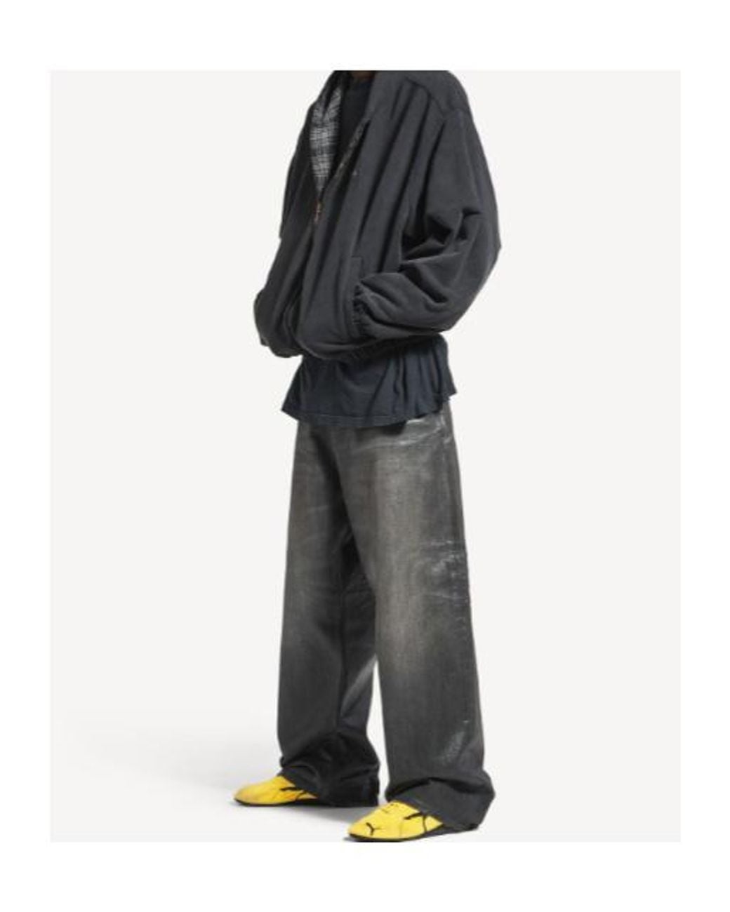 Balenciaga Gray Button-Fastening Pocket Trousers for men