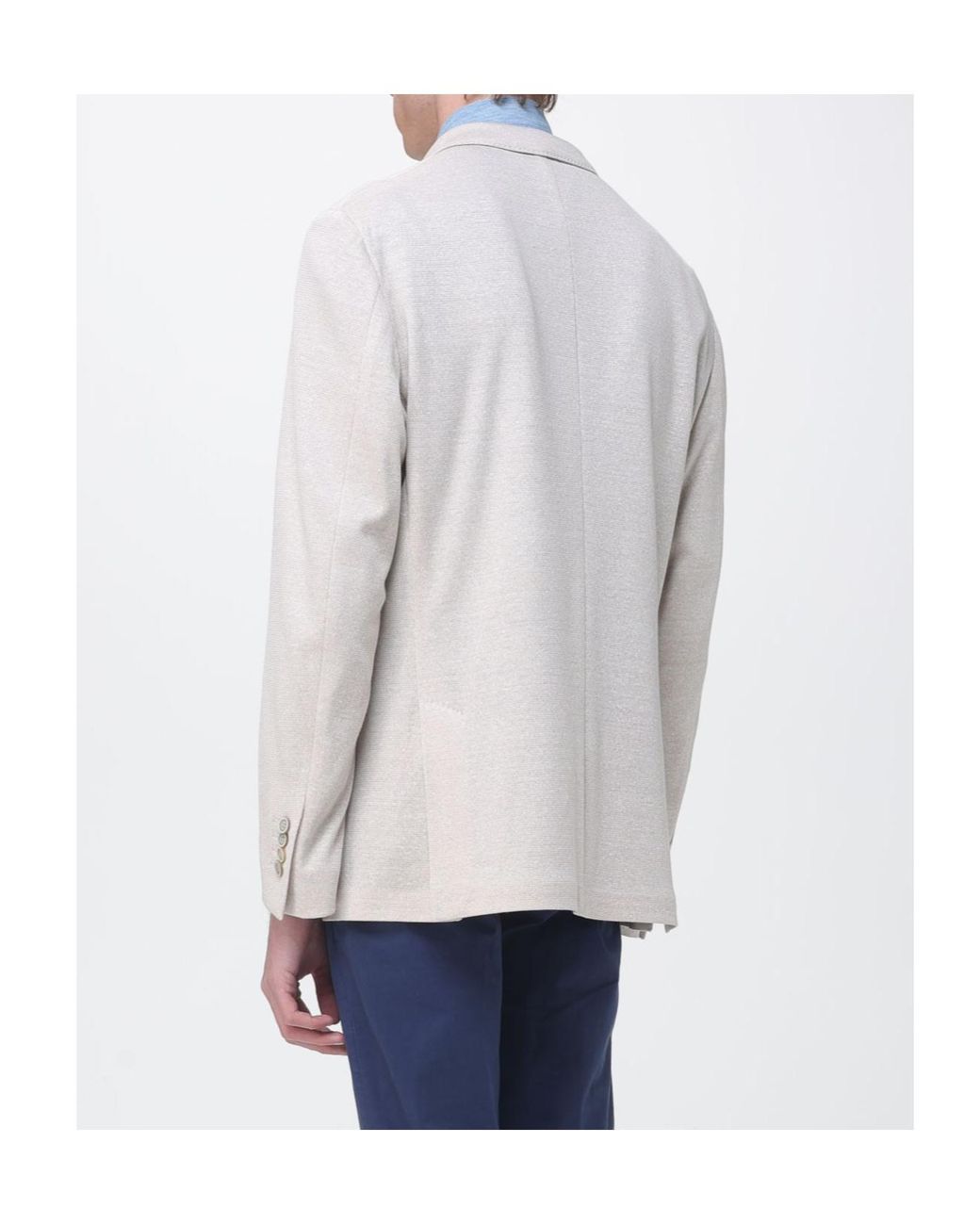 Eleventy White Single-Breasted Suit Jacket for men