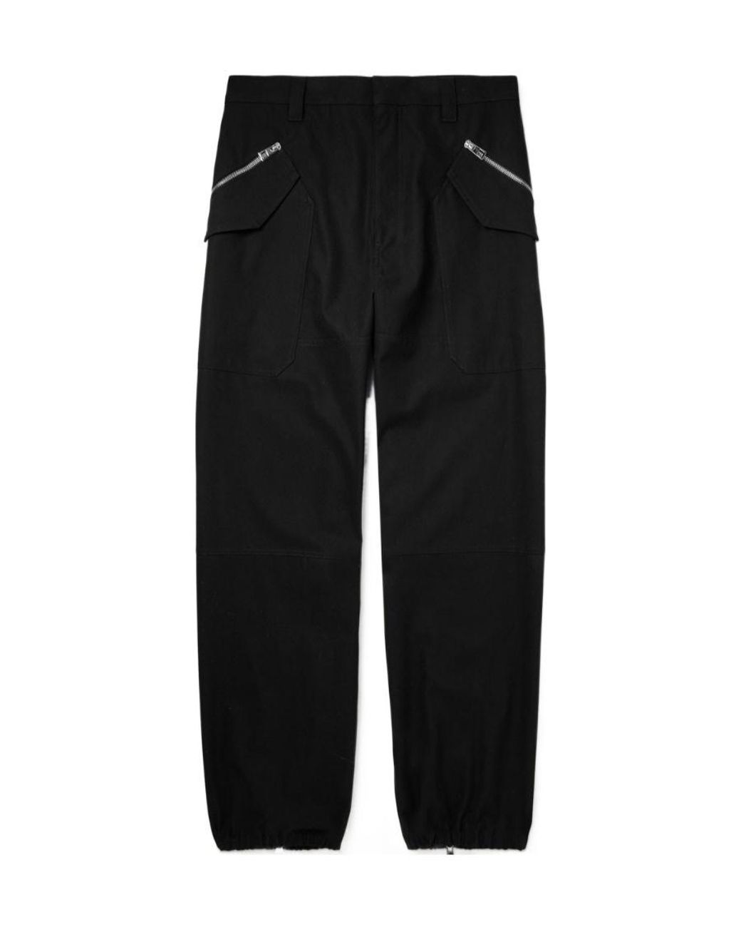 Loewe Black Zip-Detailed Cargo Trousers for men