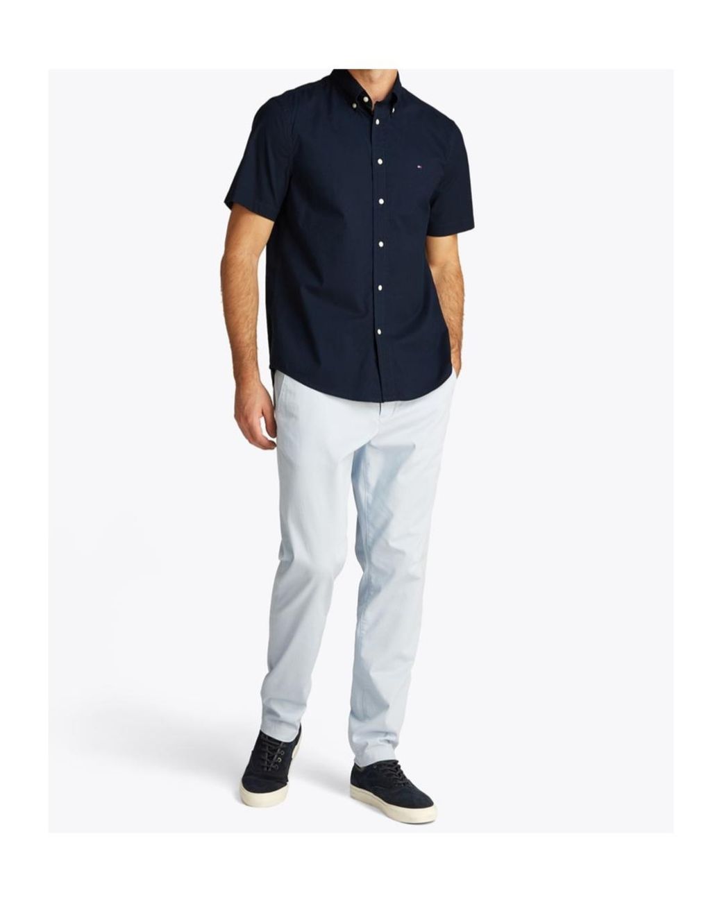 Tommy Hilfiger Blue Sleeve Buttondown Shirt for men