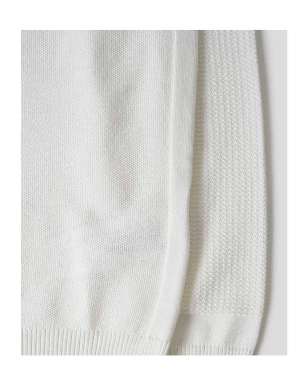 Stone Island White Logo Patch Knitted Jumper for men