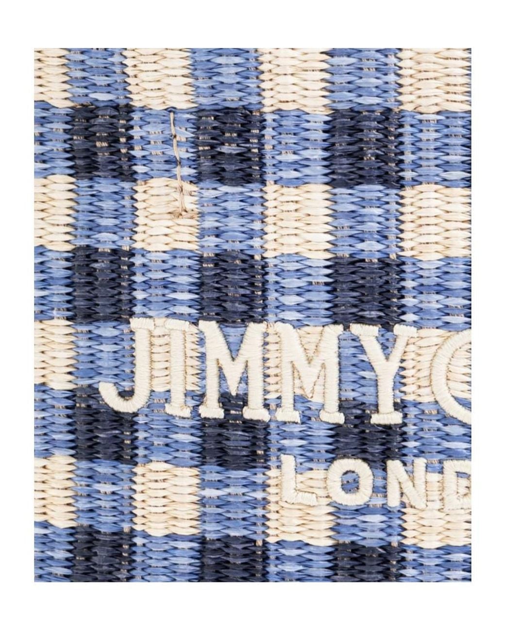 Jimmy Choo Blue Mini Beach Tote Bag