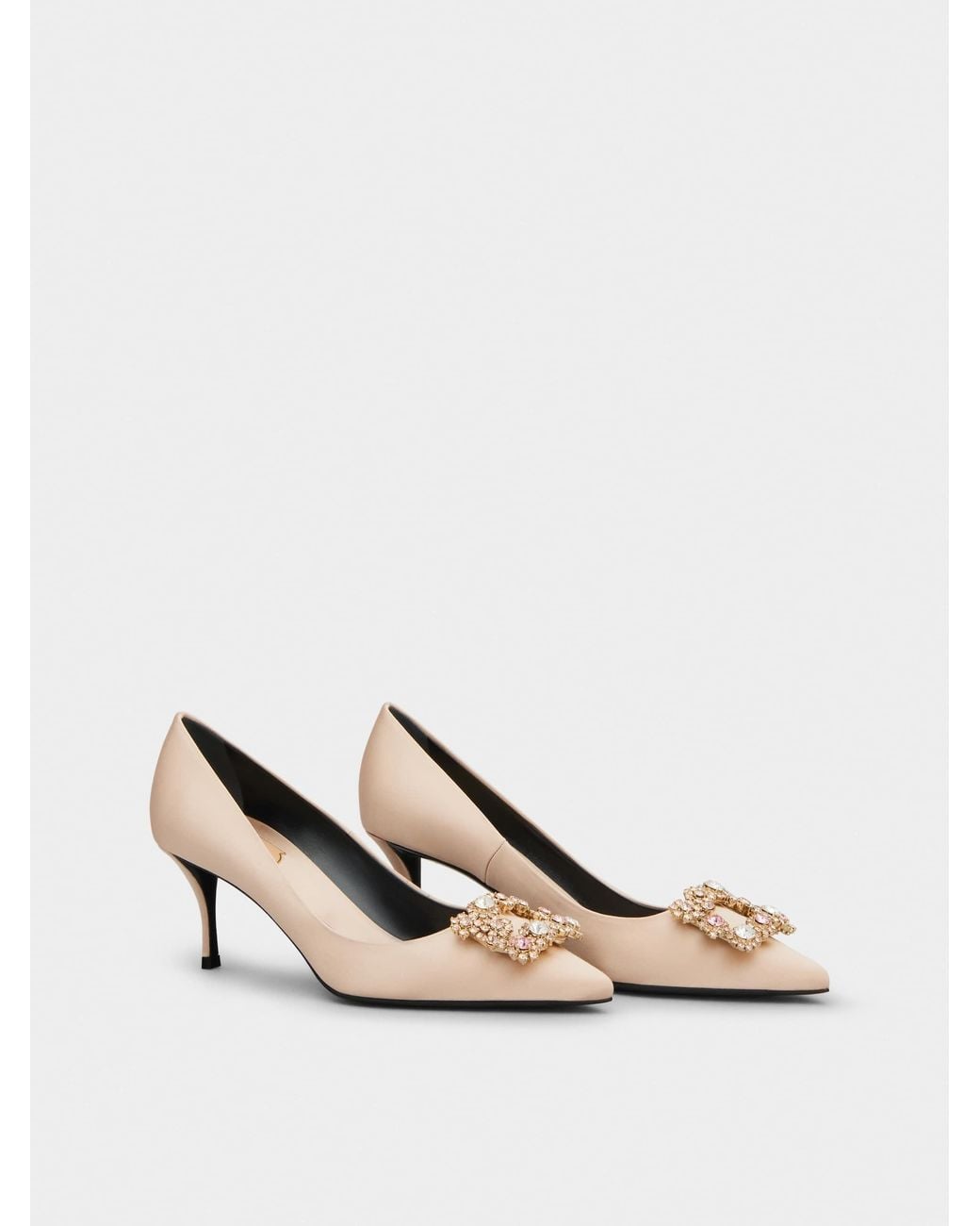 Roger Vivier Natural Efflorescence Embellished Pointed-Toe Pumps