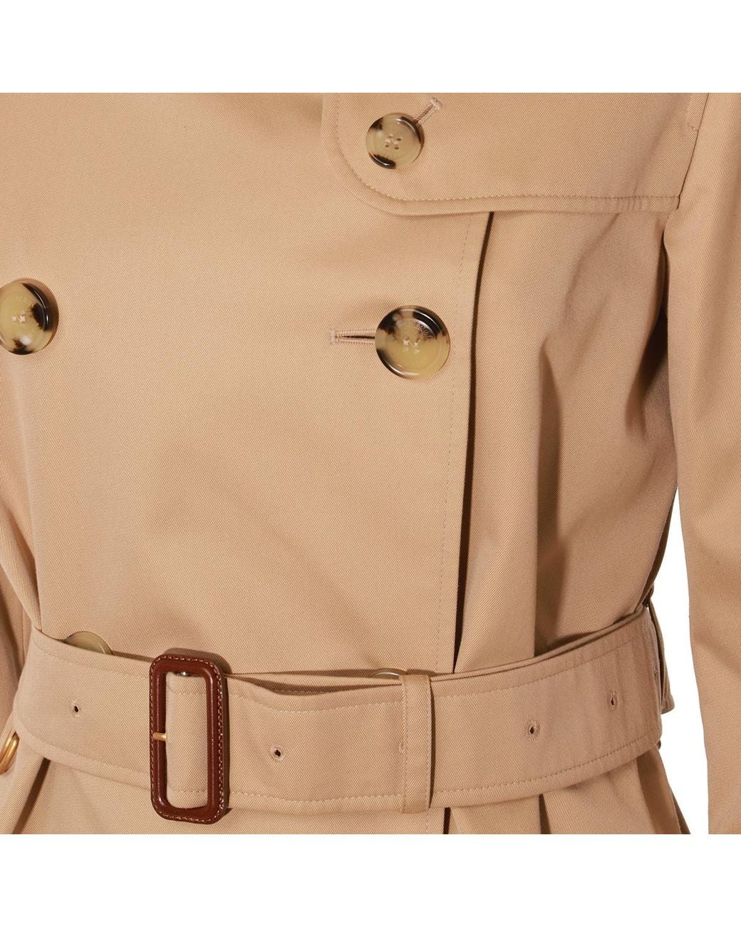 Burberry Natural Gabardine Kensington Mid-Length Trench Coat