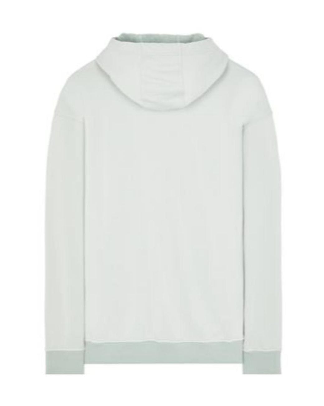 Stone Island White Logo-Print Cotton Hoodie for men