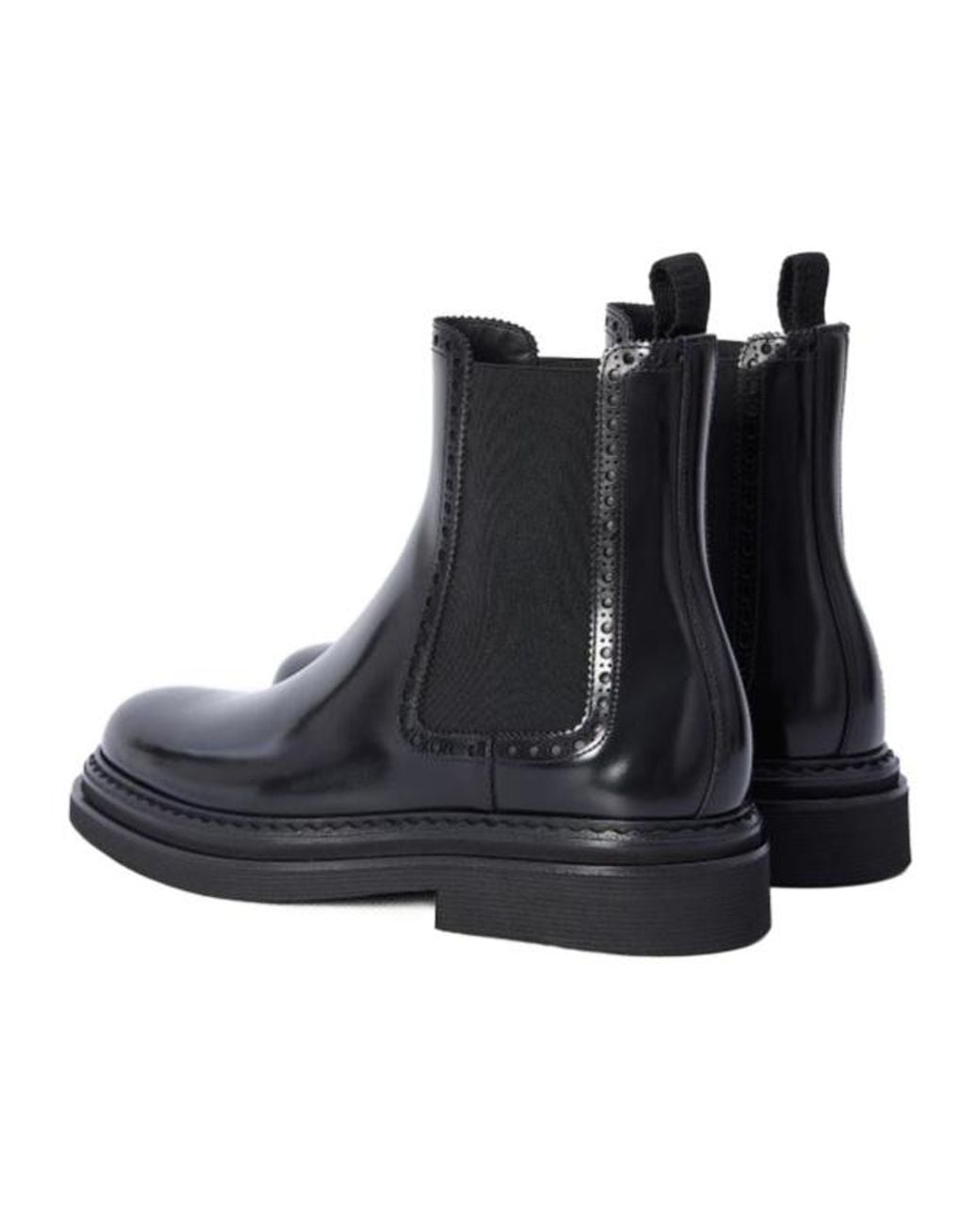 Dolce & Gabbana Blue Round Toe Ankle Boots for men