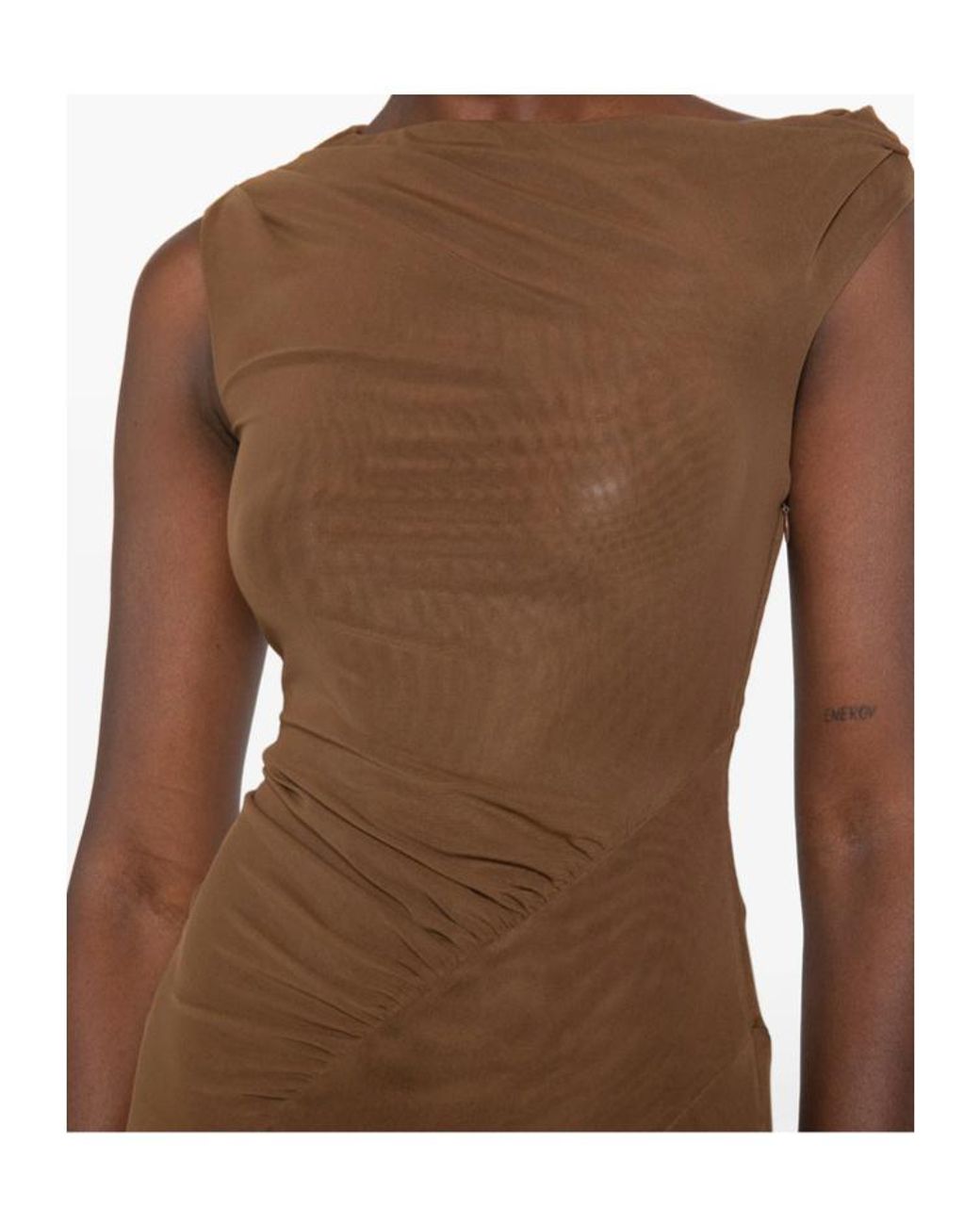 Staud Brown Sleeveless Dress