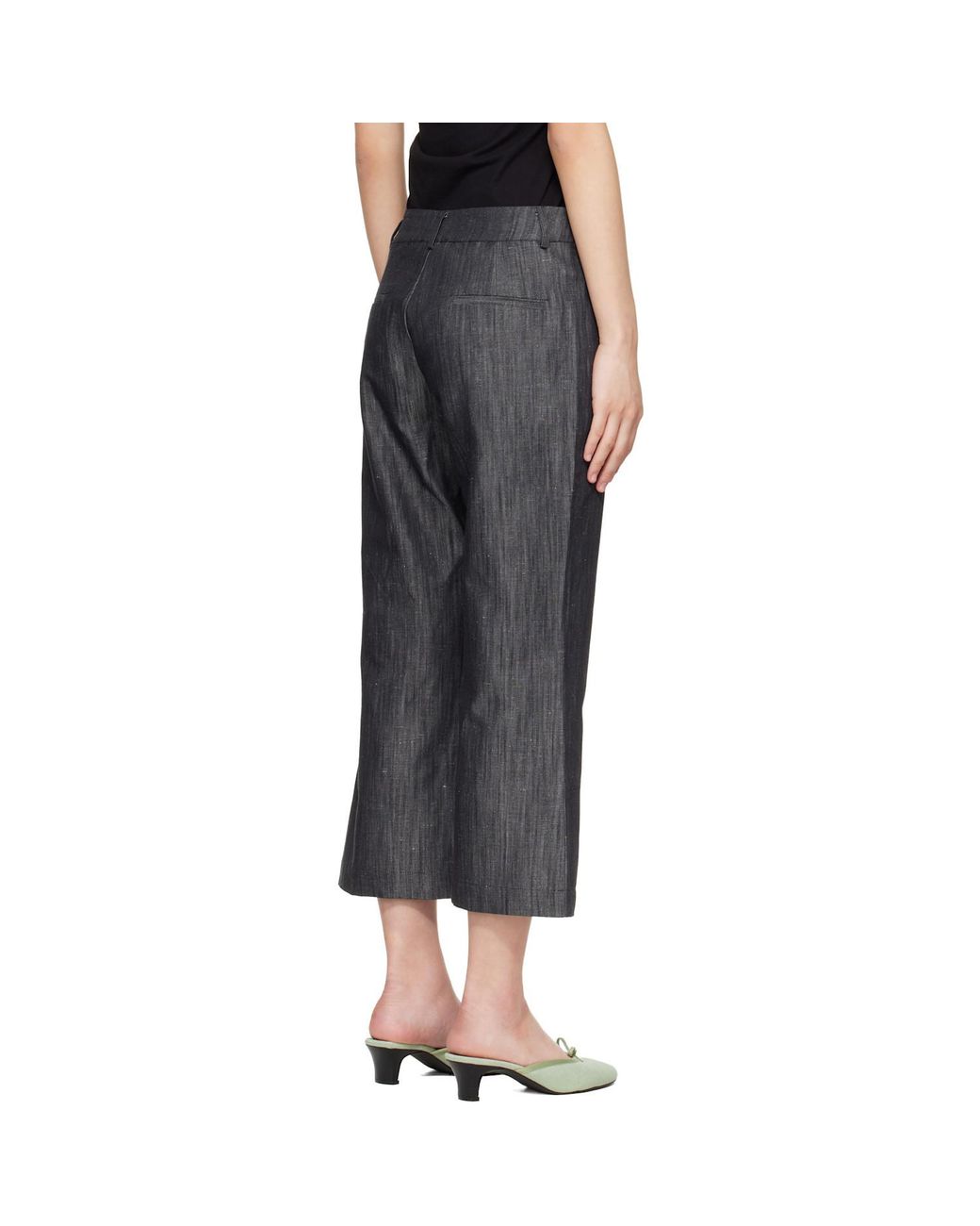 Paloma Wool Black Belt Loop Casual Pants