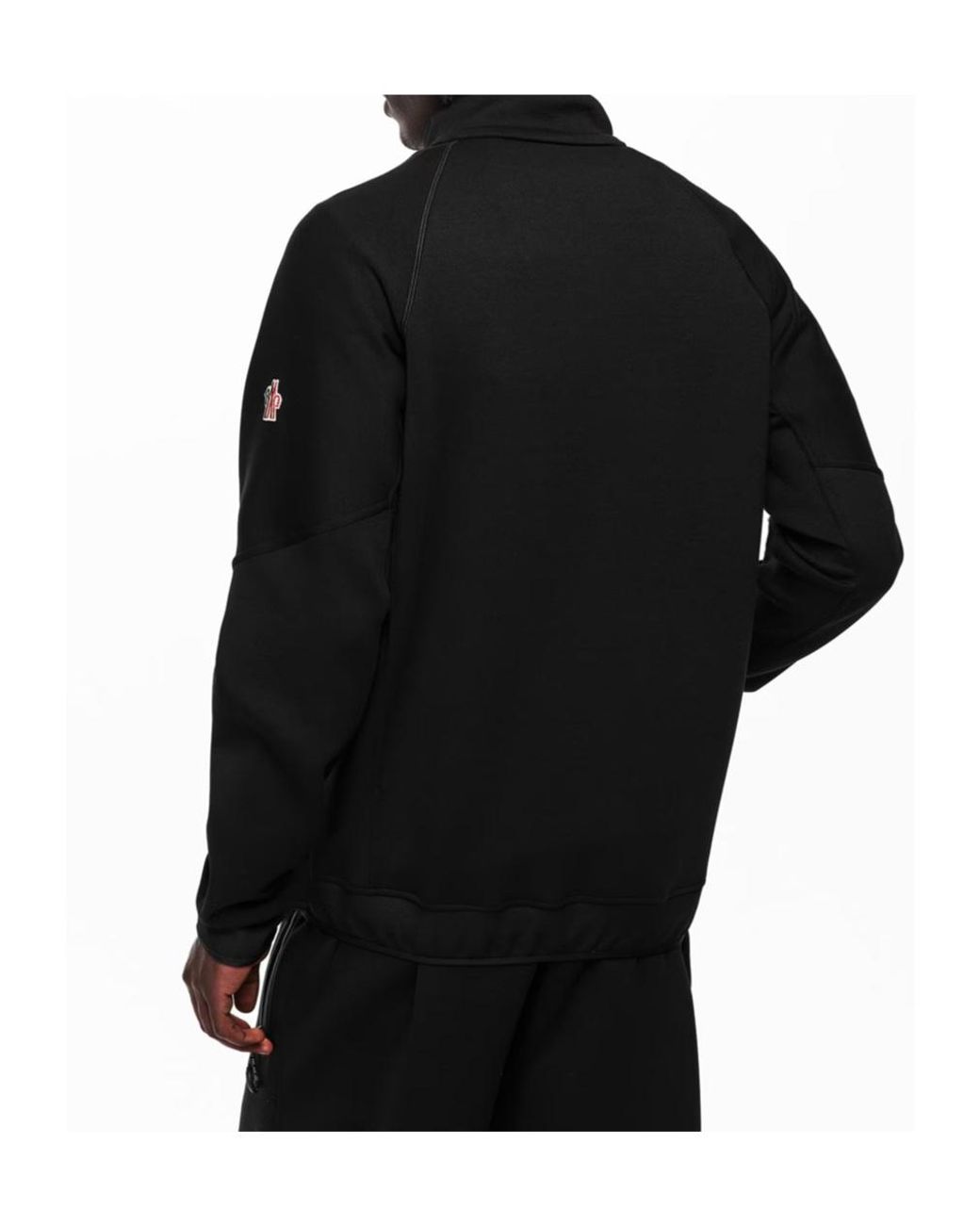 Moncler Black Logo Zip-Up Sweatshirt for men