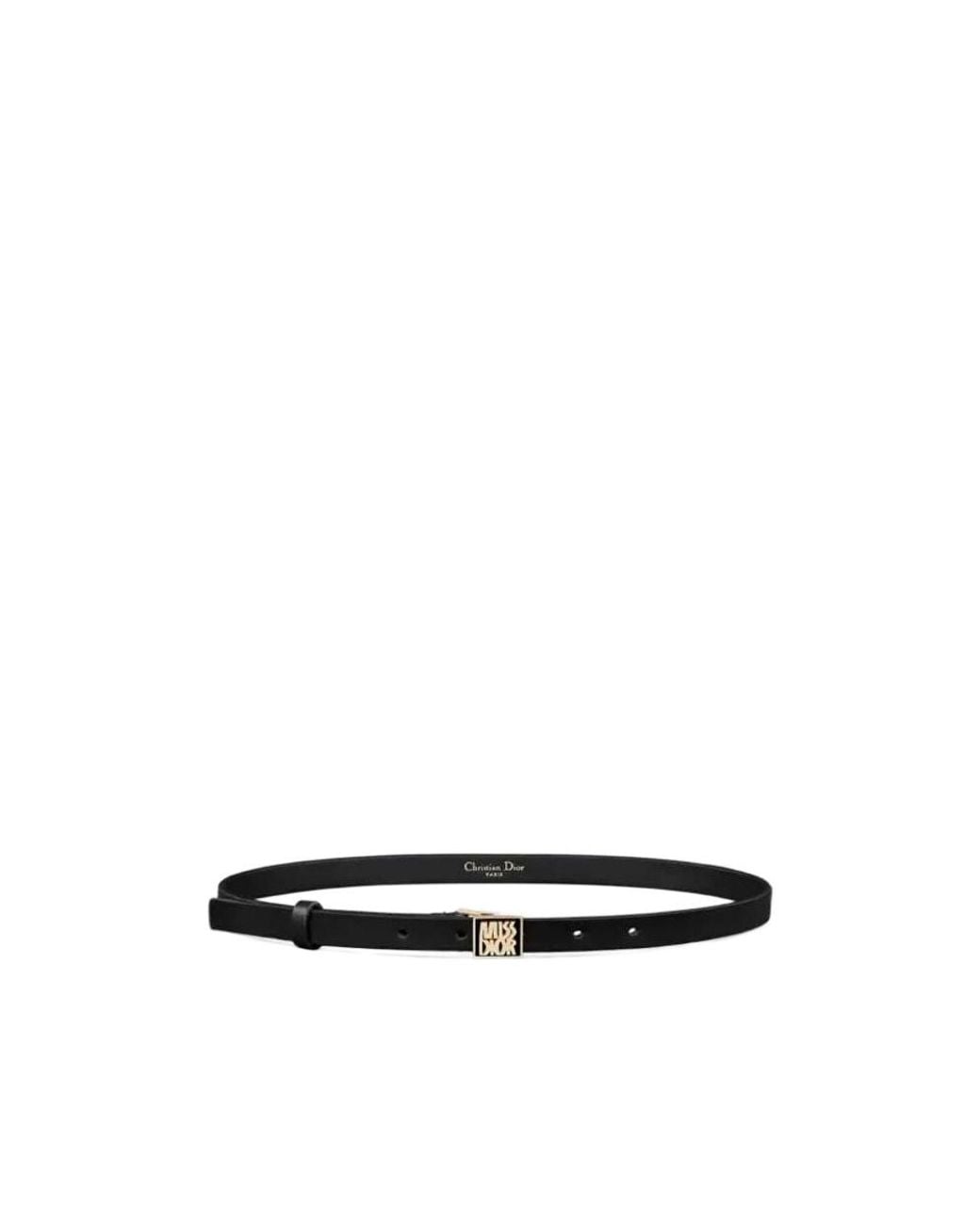 Dior White Logo Belt