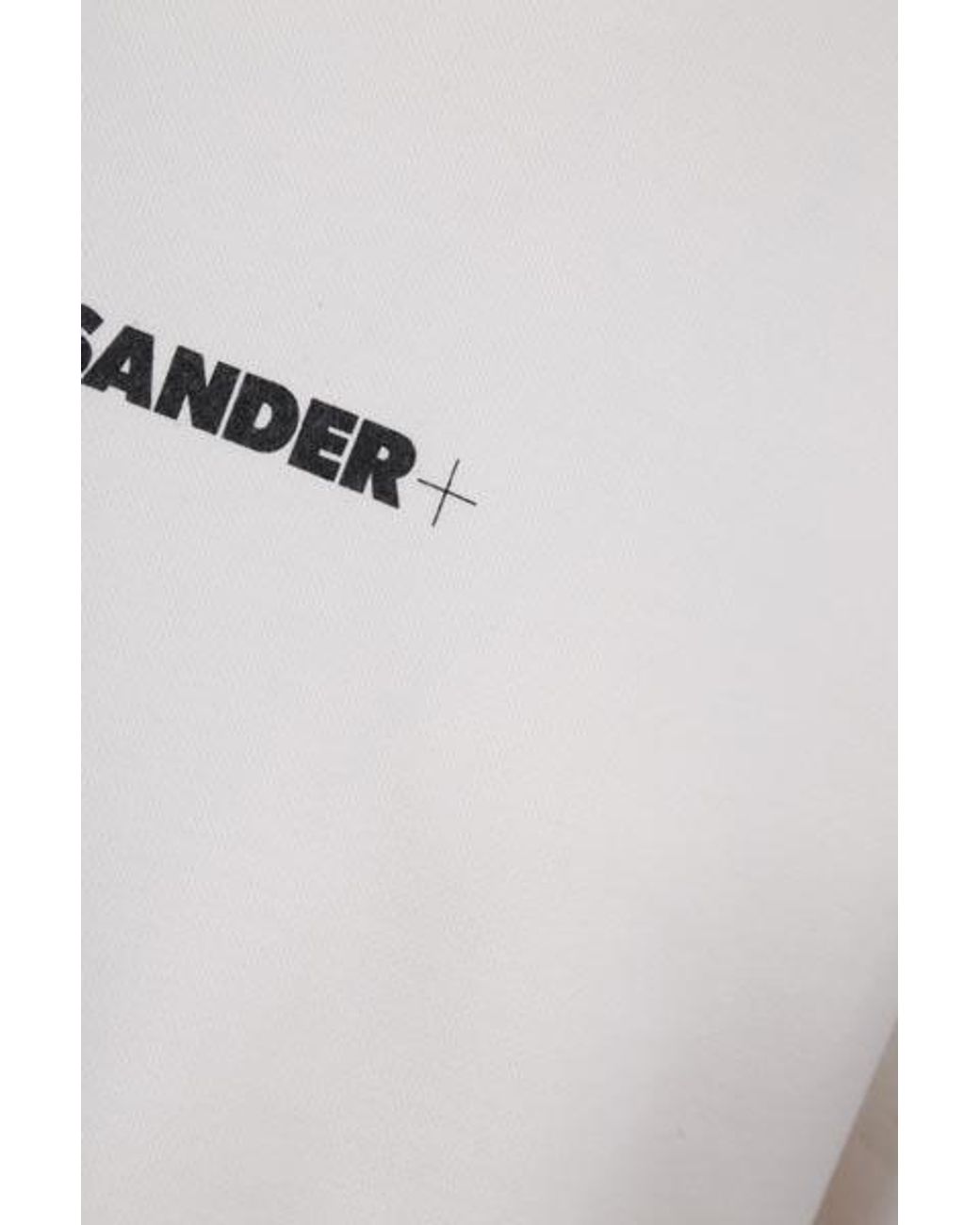 Jil Sander White Logo-Print Long-Sleeve Top